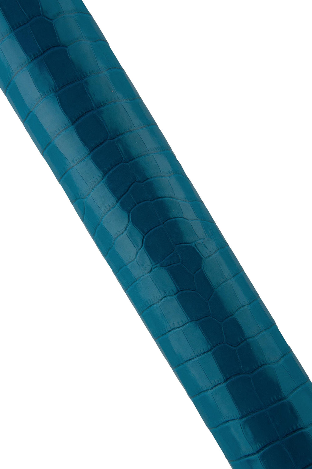 Blue CROCODILE EMBOSSED leather skin, glossy soft printed calfskin, elegant cowhide for crafters B19289-ST La Garzarara