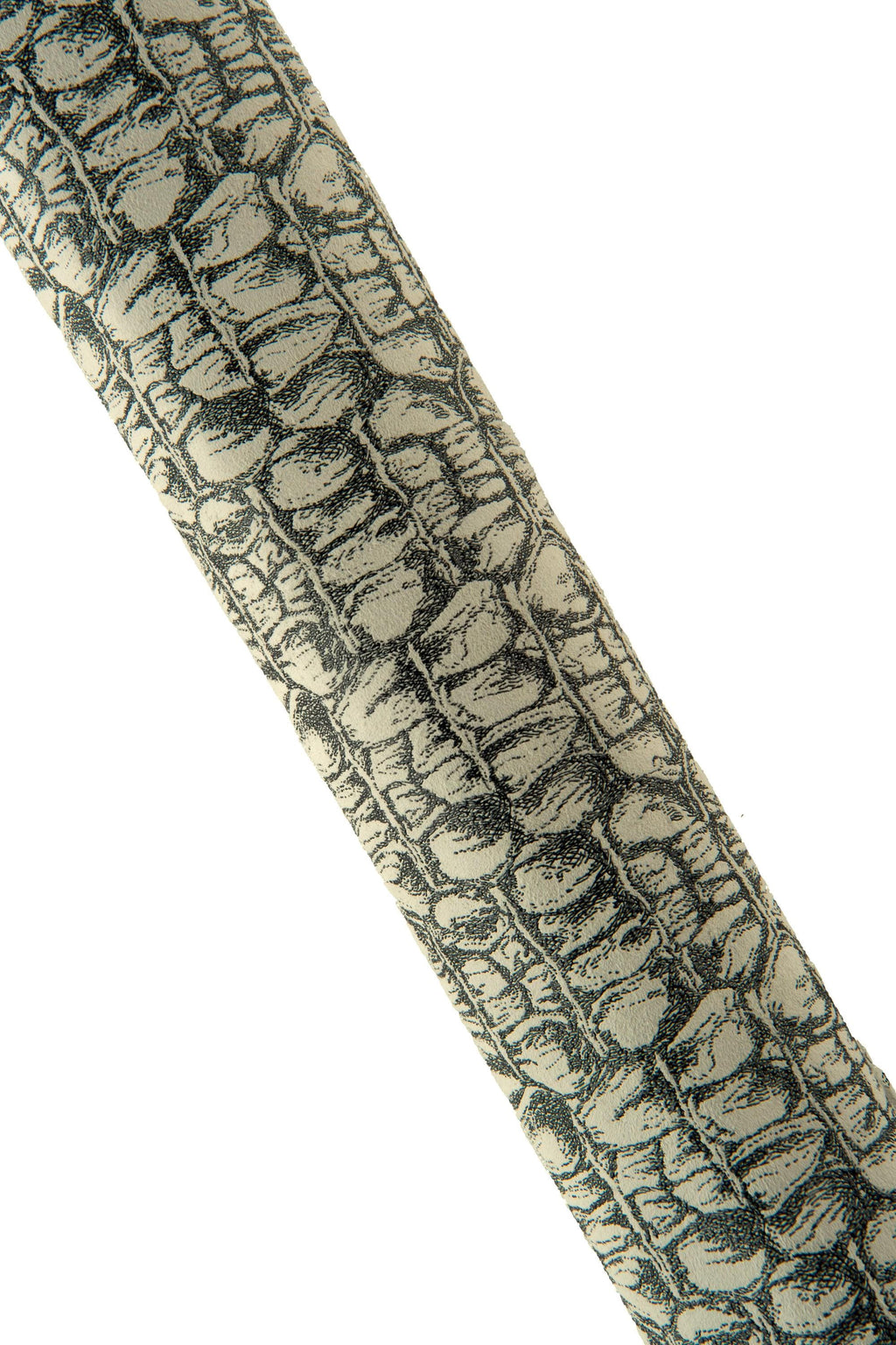 Monochrome Crocodile Leather Skin, Designer Genuine, Black White Croc Hide B19202-ST La Garzarara
