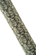 Monochrome Crocodile Leather Skin, Designer Genuine, Black White Croc Hide B19202-ST La Garzarara