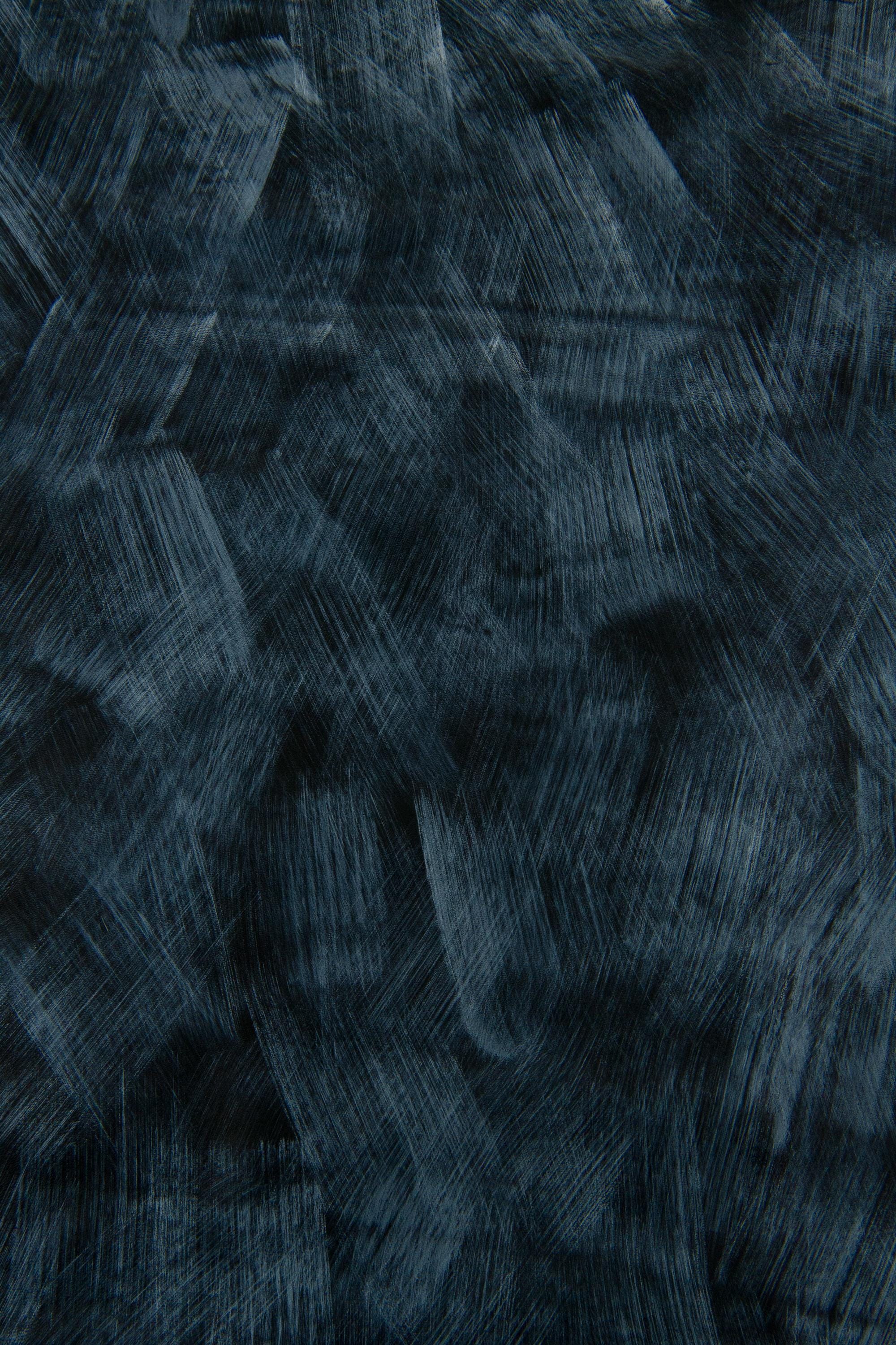 Black - white TEXTURED leather skin, brush stroke print on SOFT sheepskin, ideal for hobbyists B19196-ST La Garzarara
