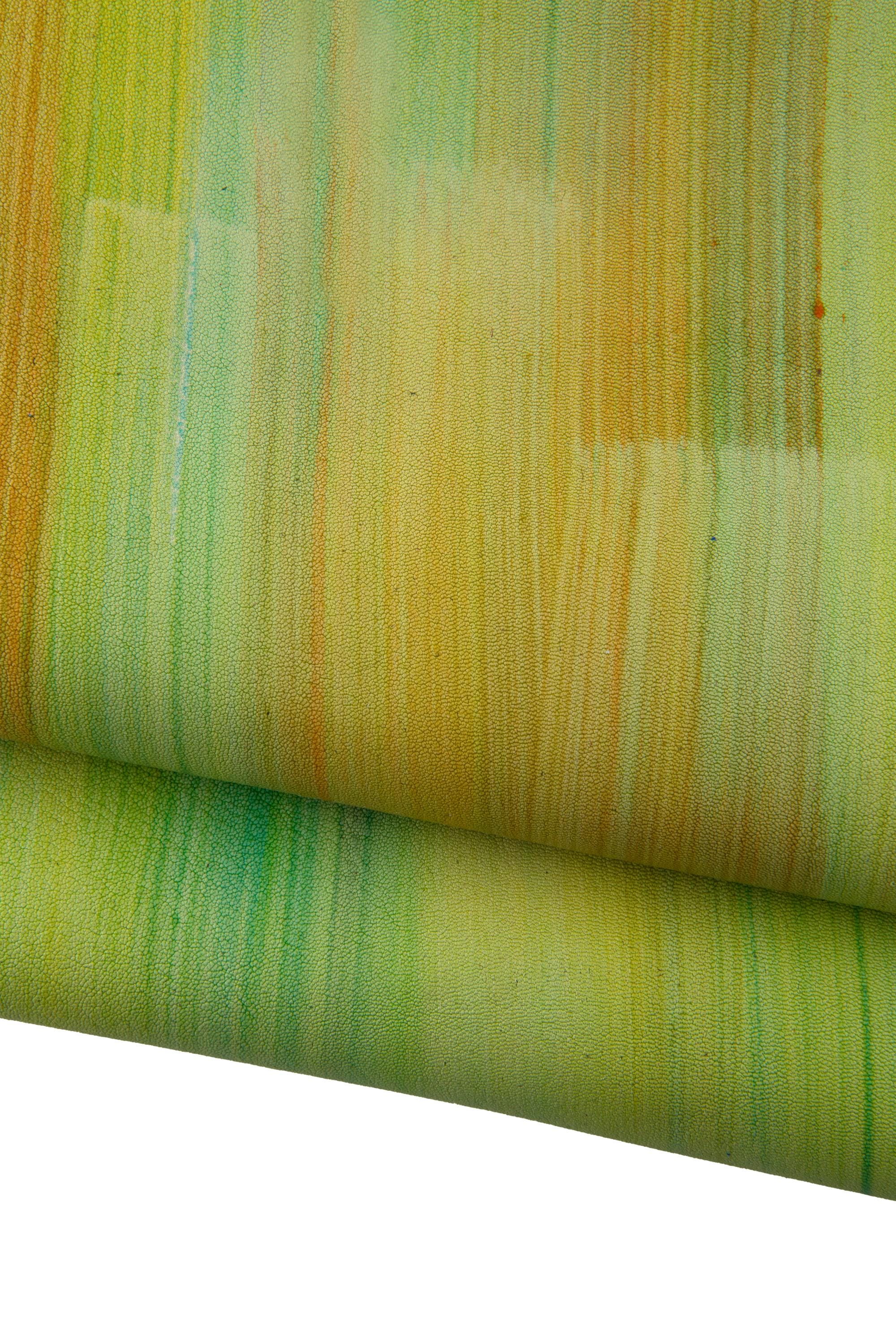Brush Stroke leather skin, brush, Statement Leather Hide Abstract Painted venetian plaster effect skin, for crafting B19157-DM La Garzarara