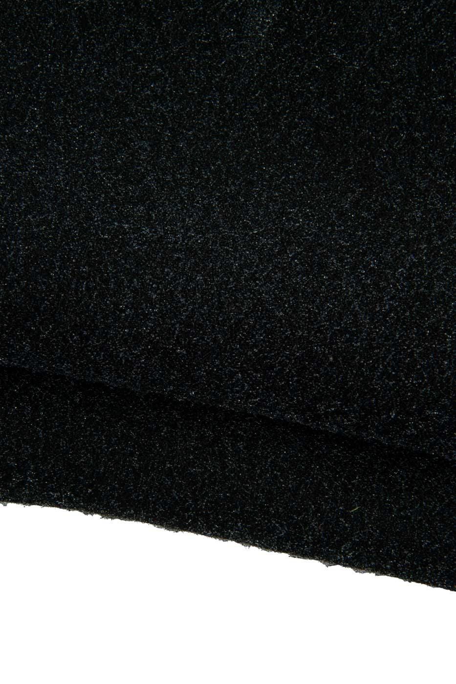 Black metallic leather skin, GLITTERED fabric matched to goatskin, bright sparkle soft hide for crafting 1.3 - 1.5 mm B19133-MT La Garzarara