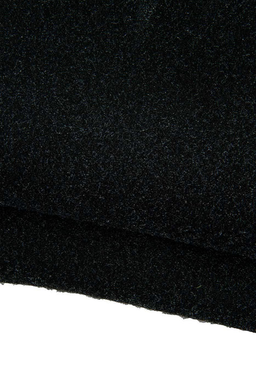 Black metallic leather skin, GLITTERED fabric matched to goatskin, bright sparkle soft hide for crafting 1.3 - 1.5 mm B19133-MT La Garzarara