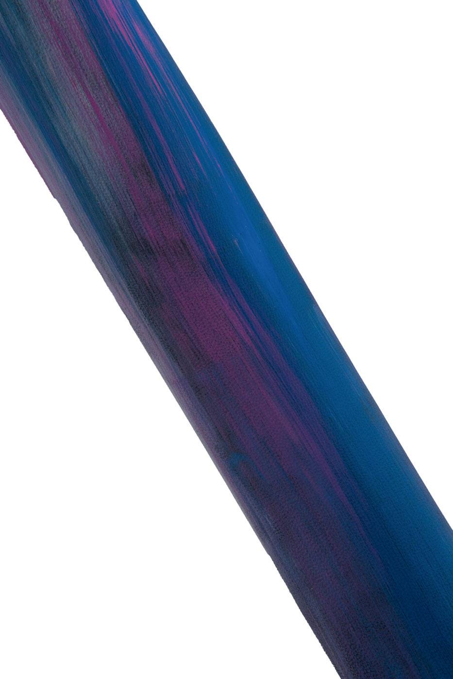 Brush Stroke paint Leather skin, blue - pink - white decorated on skin, unique hide for diy B19156-DM La Garzarara