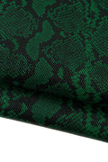 Dark Green PYTHON leather hide, REPTILE pattern on glossy embossed calfskin, snakskin textured soft cowhide B18698-ST La Garzarara