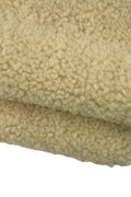 Cream hair on sheepskin lamb skin - shearling fur hairy sheep - Italian soft sheepskin leather - long curly hair B19364-MNT LaGarzarara