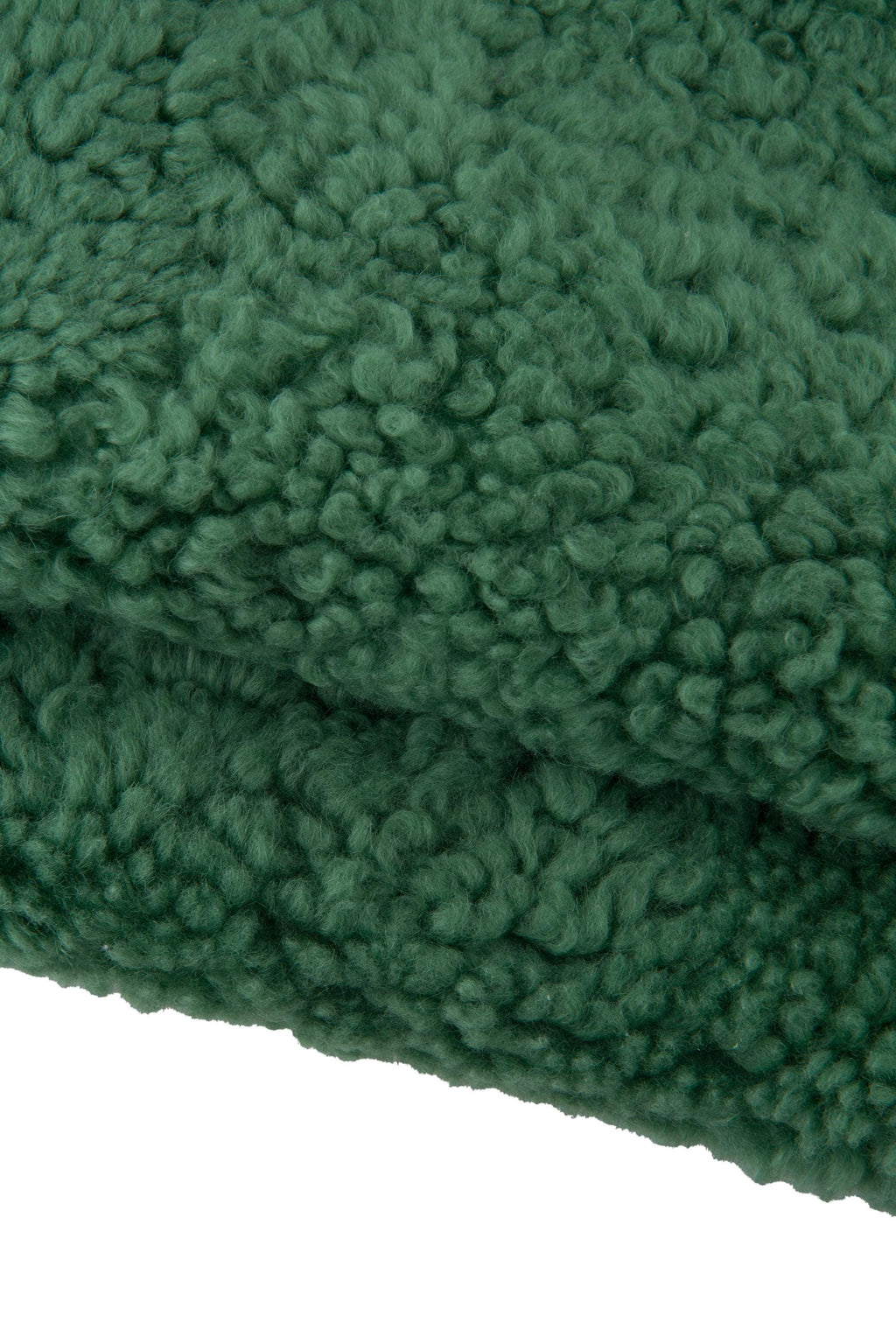 Green hair on sheepskin lambskin - shearling fur hairy sheep, soft leather - curly long hair, back matched to a cotton fabric B19369-MNT
