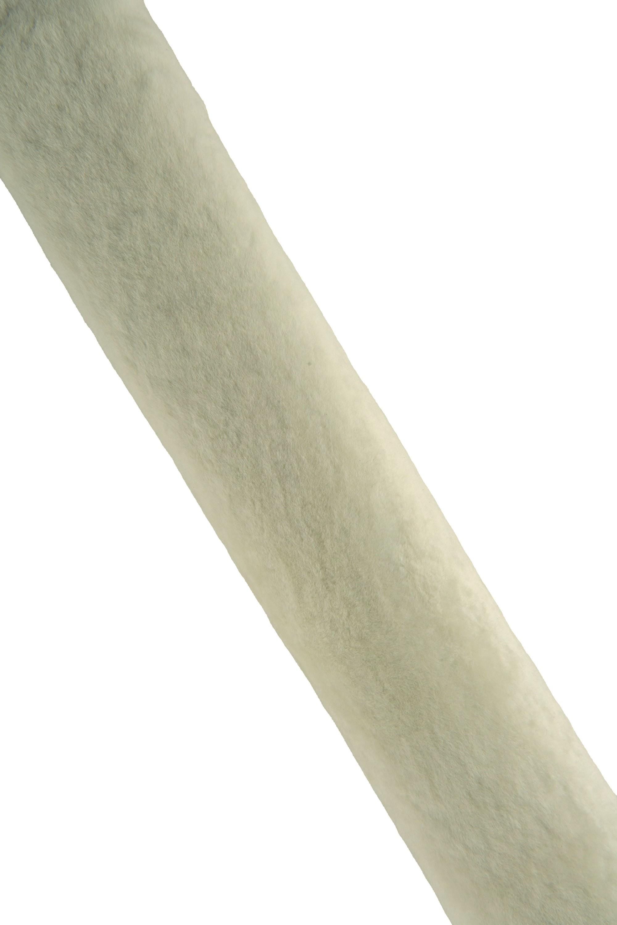 Cream SHEARLING sheep leather for lining use - FUR hair on sheepskin lamb skin - Italian hairy sheep B19367-MNT La Garzarara