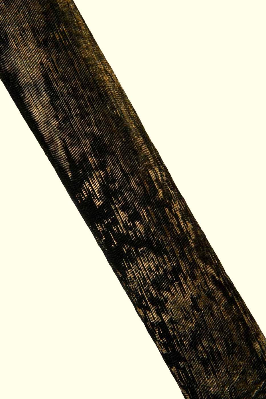Engraved Leather Hide, Black Carved Metallic Leather, dark bronze laser metallic skin B19277-MT(st) La Garzarara