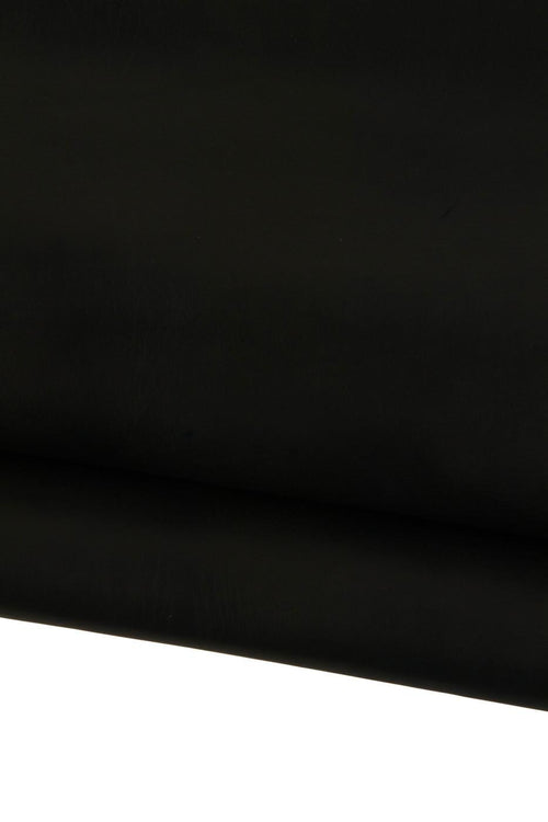 Black Unfinished Goat Leather Hide, Dyed Crust ItalianGoatskin Leather, Premium Leather Skin for Makers B19302-TB La Garzarara