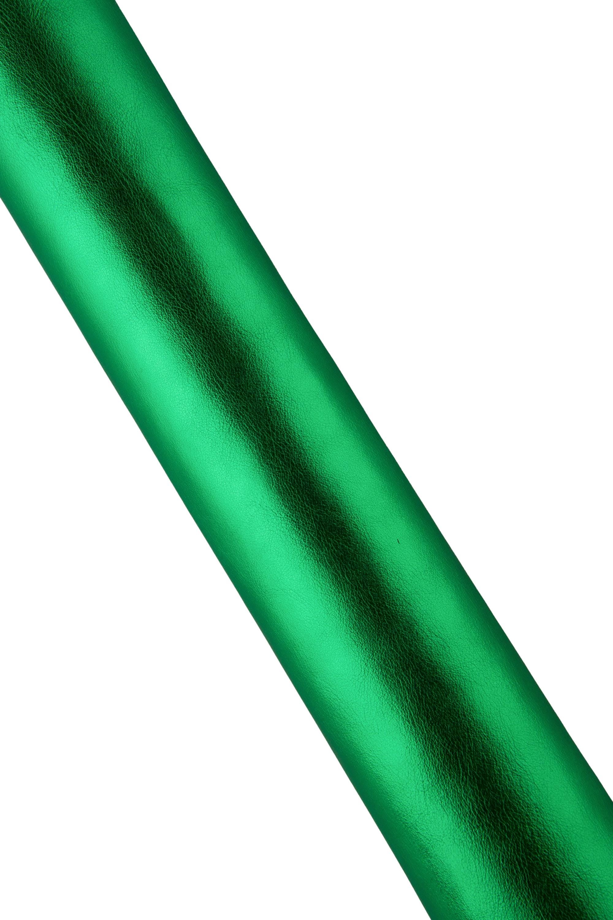 Green METALLIC leather hide, SMOOTH metal calfskin, glossy soft cowhide for hobbyists B19257-MT La Garzarara