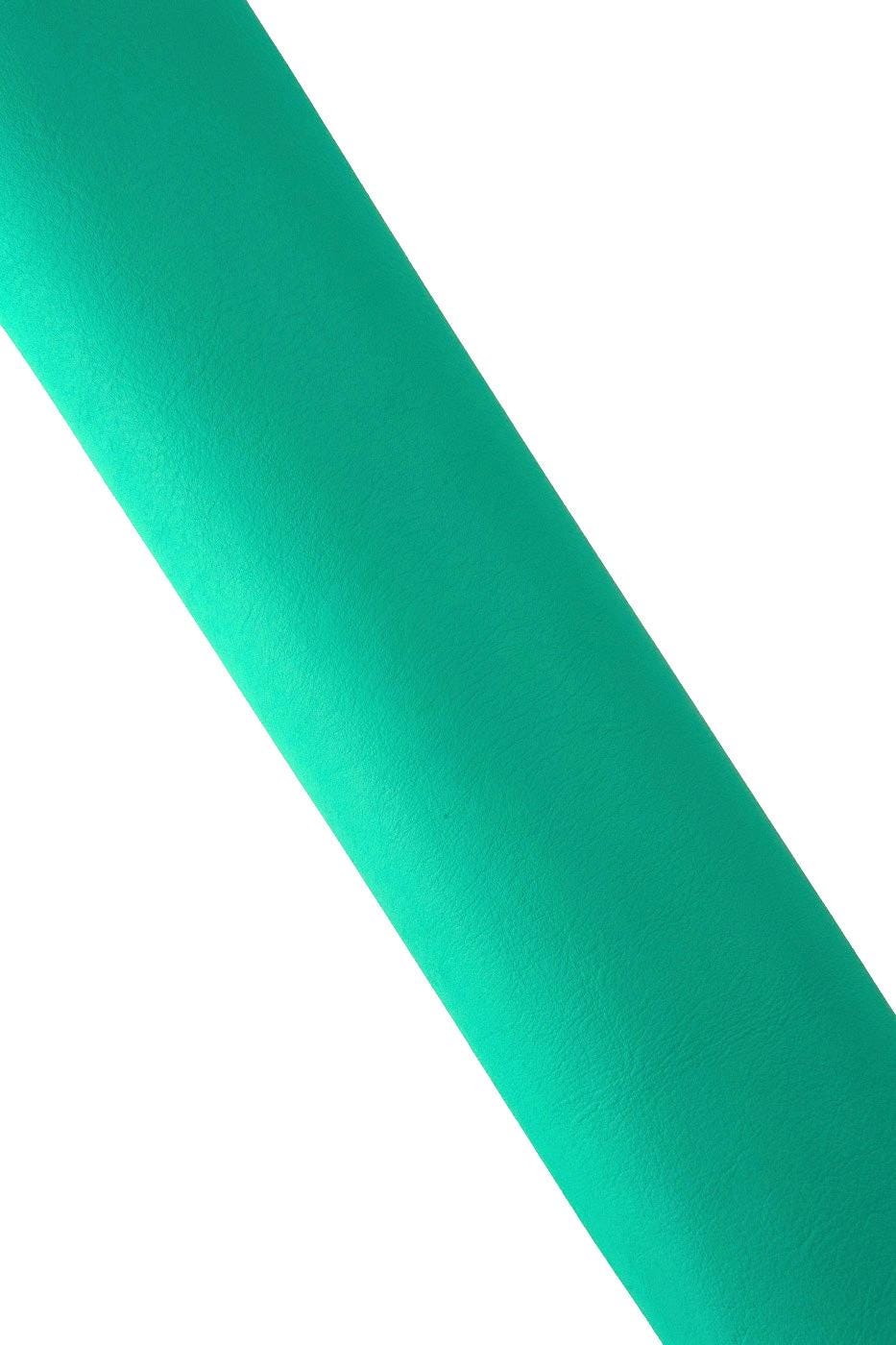 Aquamarine SMOOTH leather hide, solid color SOFT calfskin, semi glossy cowhide, 1.1 - 1.3 mm ideal for crafters B19214-TU La Garzarara