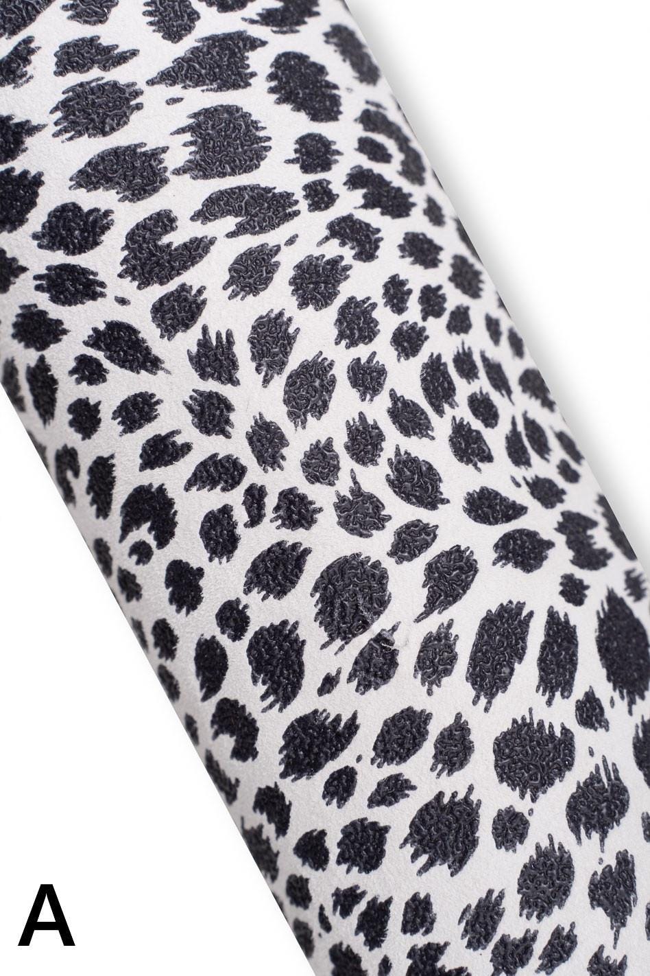 Black white leather skins, printed ANIMAL zebra PLAID crackled leopard pattern, soft and matt leather hides for diy projects B19181-ST