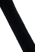 Black leather skin matched to FABRIC, soft shaded HAIRY material for crafters B19131-TB La Garzarara