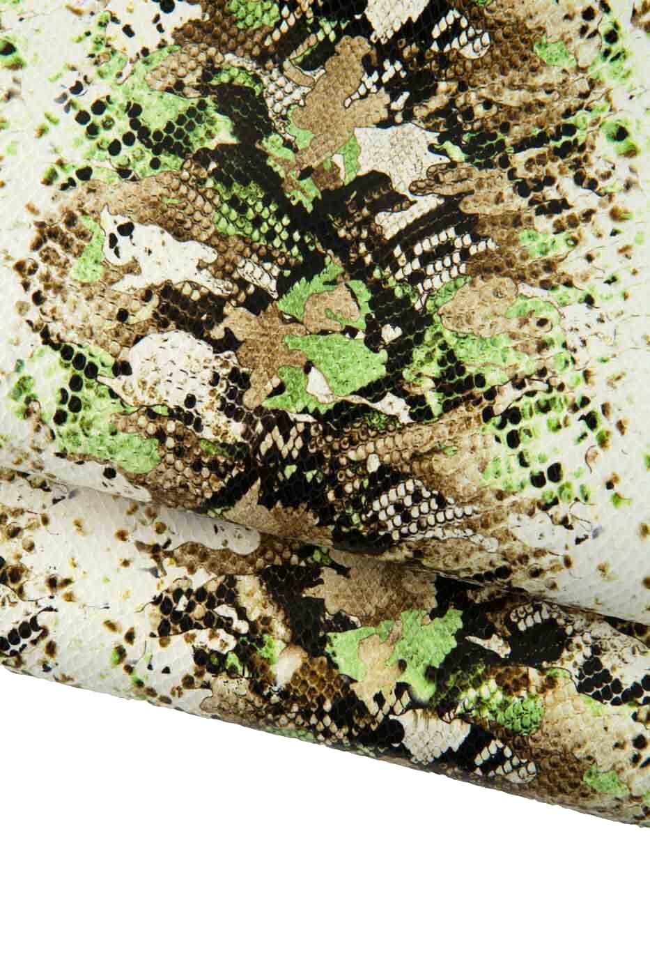 Python Style Leather Hide, Italian snakeskin for Bag Making, soft thin reptile B19282-ST La Garzarara