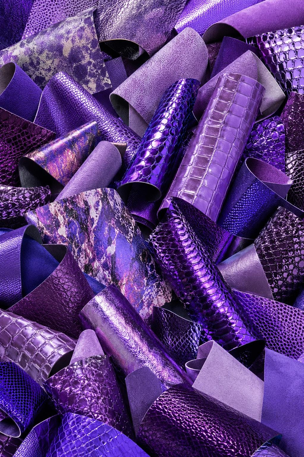 PURPLE LILAC LAVENDER Offcuts, Smooth Metallic and Printed Leather Pieces, 10 Random Scraps 6x5"/15x12 cm 10x8"/25x20 cm PREMIUM1