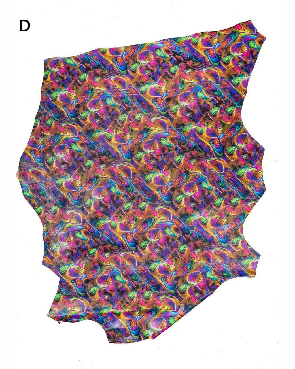 TROPICAL multicolor floral leopard skins, abstract JUNGLE pattern, printed patent calfskin, soft hides B18988-MT(st) La Garzarara