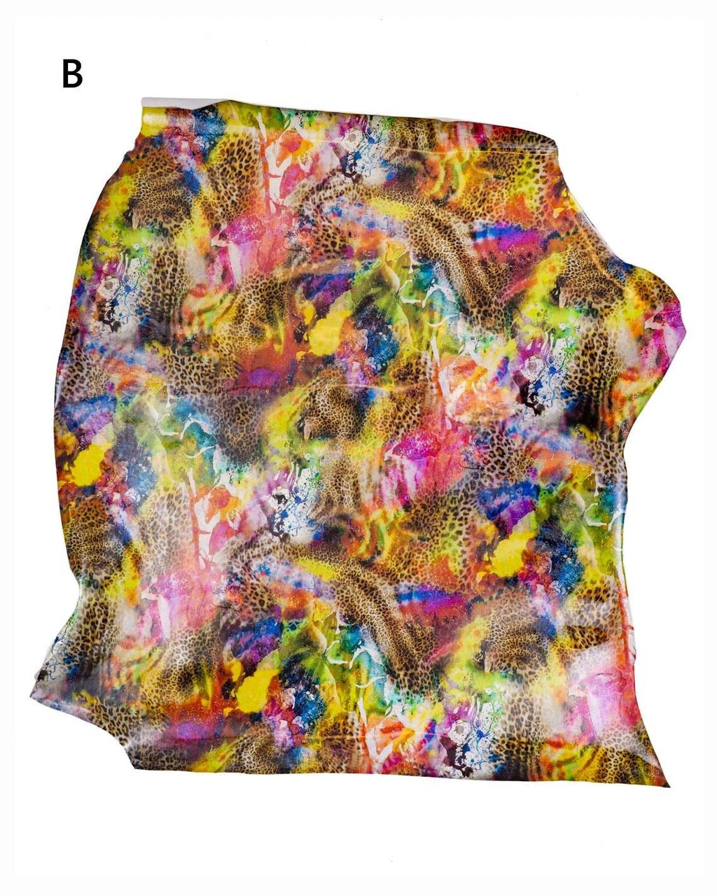 TROPICAL multicolor floral leopard skins, abstract JUNGLE pattern, printed patent calfskin, soft hides B18988-MT(st) La Garzarara