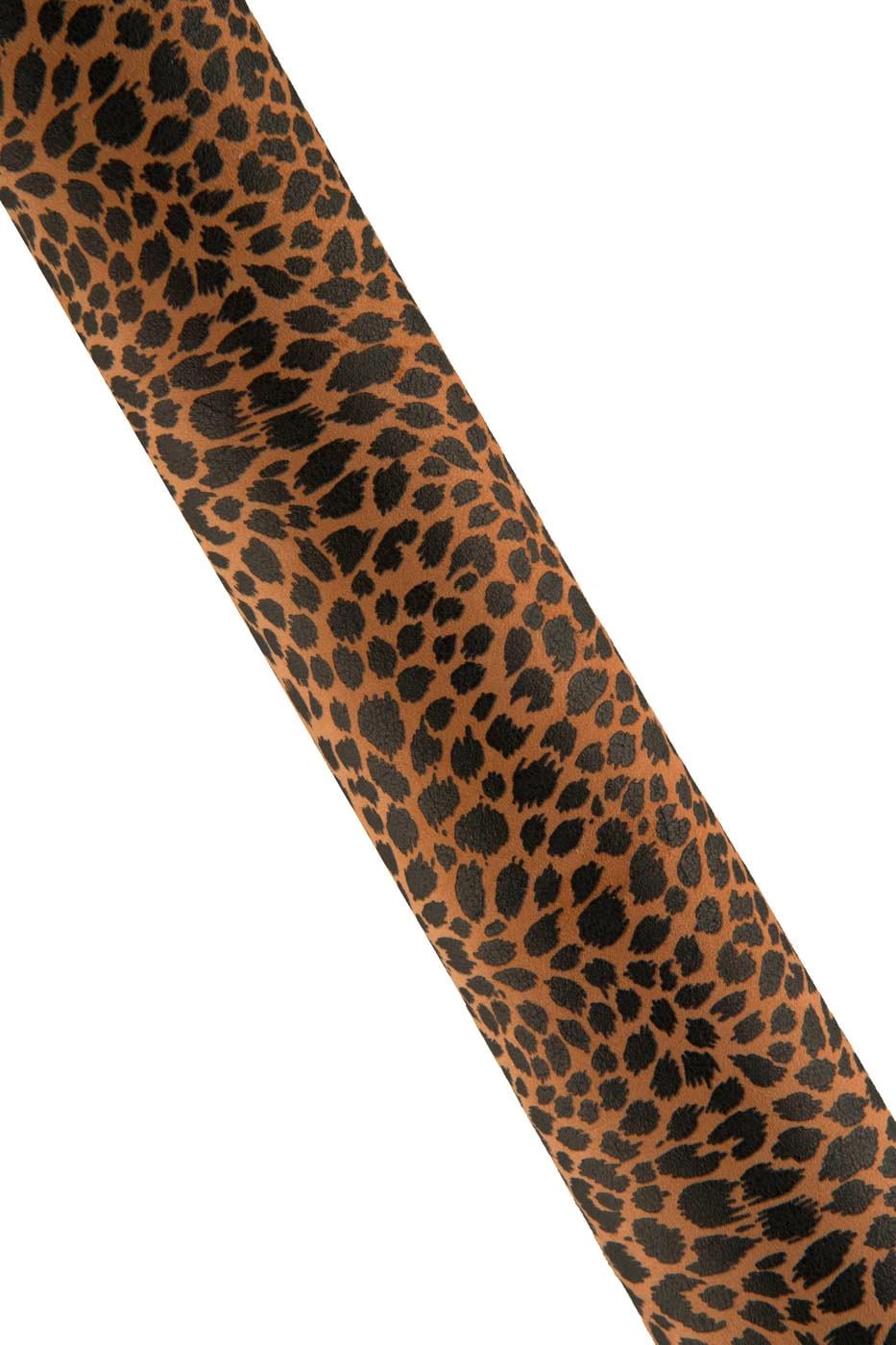 Brown spotted leather skin, orange/black LEOPARD textured soft suede animal print goatskin for diy projects B19185-ST La Garzarara