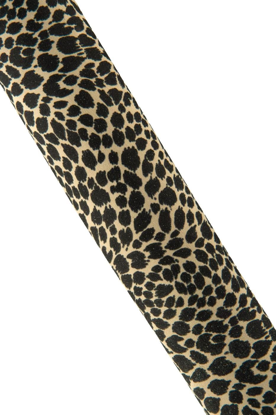 Cheetah printed leather skin, black leopard texture on beige SUEDE goatskin, soft animal printed material B19206-ST La Garzarara