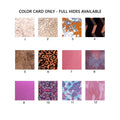 Printed leather hides, leopard charro geometric flowers crackle neon, full hides available, goatskins B19234-ST La Garzarara