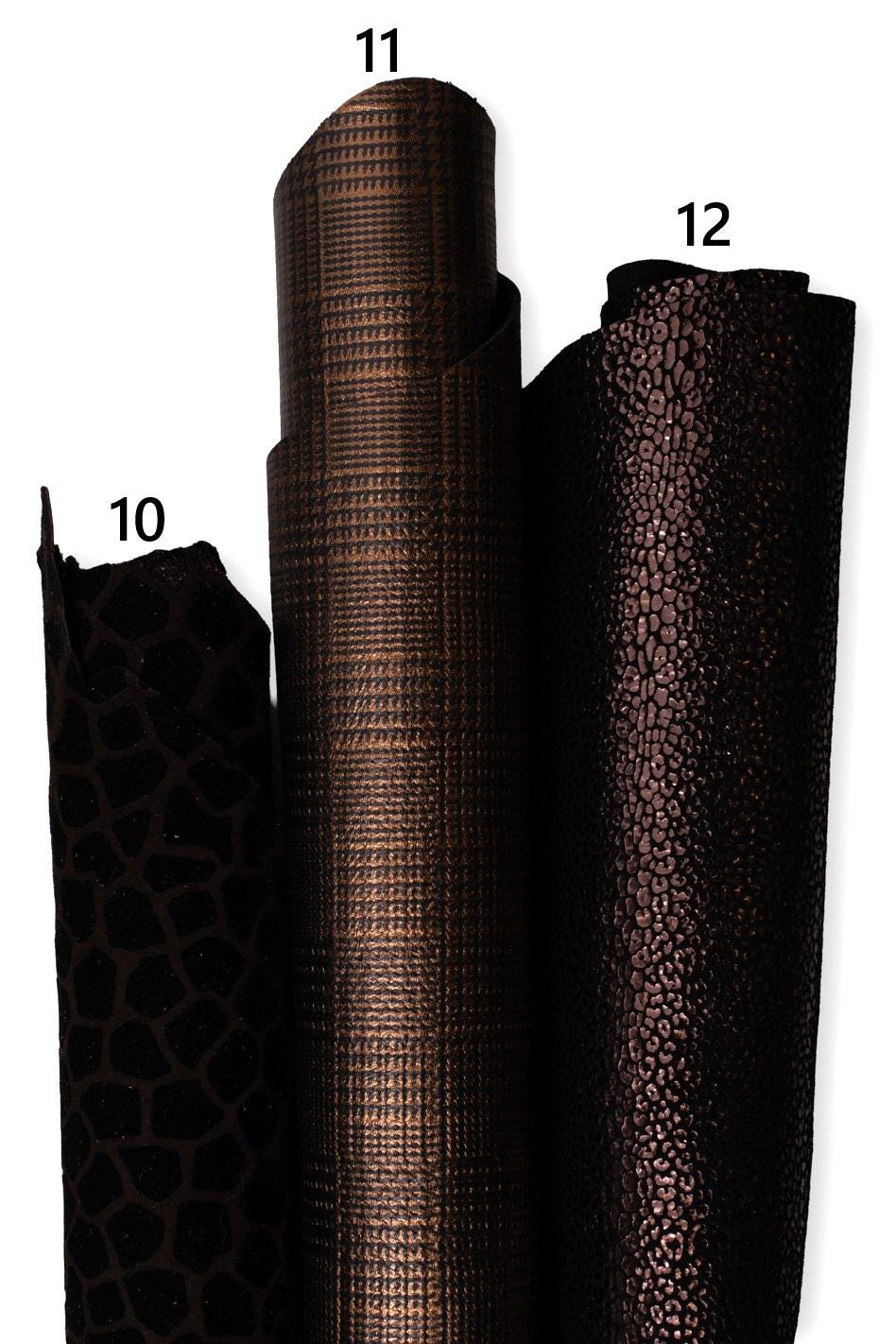 Printed leather hides, leopard giraffe geometric cheetah abstract cortex , full hides available, goatskins B19233-ST La Garzarara
