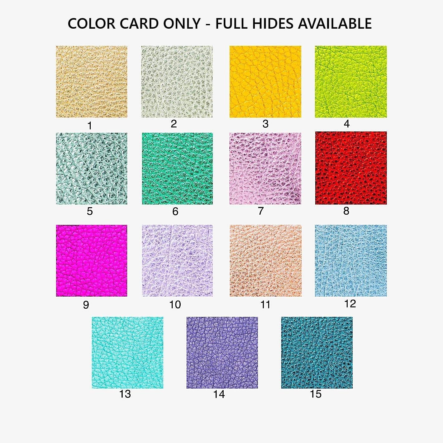 Bright metallic leather hides, colorful pebble goatskins, full hides available, soft laminated skins for DIY projects B19226-MT La Garzarara