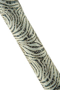 METALLIC ZEBRA textured leather skin, animal printed suede goatskin, soft sparkle material for diy projects B19193-MT(st) La Garzarara