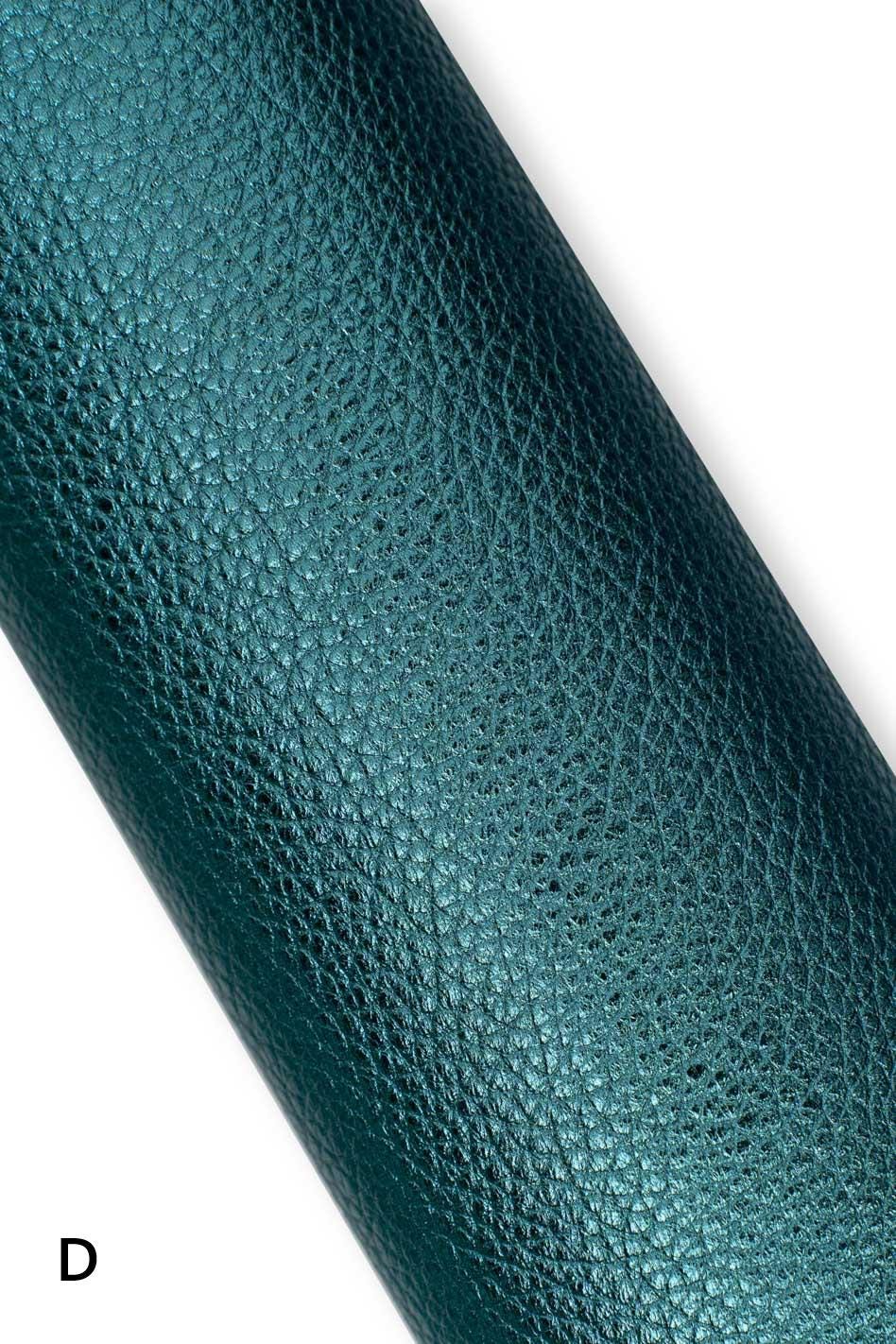 Metallic Pebbled Leather, Pearl Finish Genuine Leather Hide, Blue, Lilac, Aqua, Teal & Purple skin B19229-MT La Garzarara