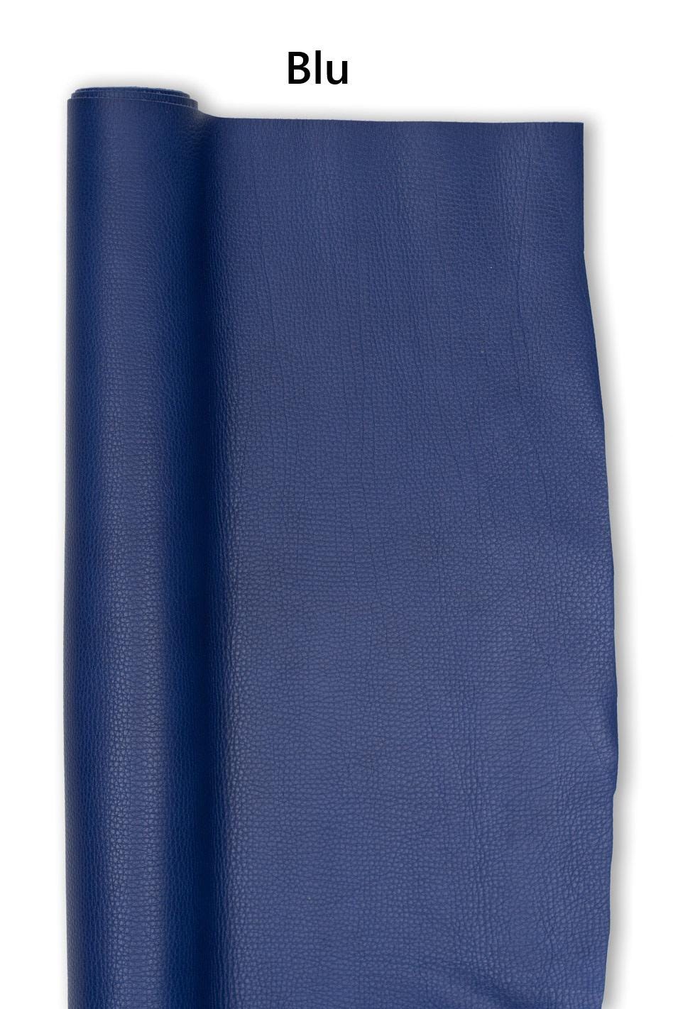 Pebble GRAIN printed leather hide, red/blue soft semi glossy cowhide, SPORTY thick calfskin for crafting B19252-TU La Garzarara