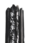 Printed BLACK hair on hides, 4 pony black leather skin camouflage effect, smooth matte leather hide. bundles of 4 skins B16616-CV