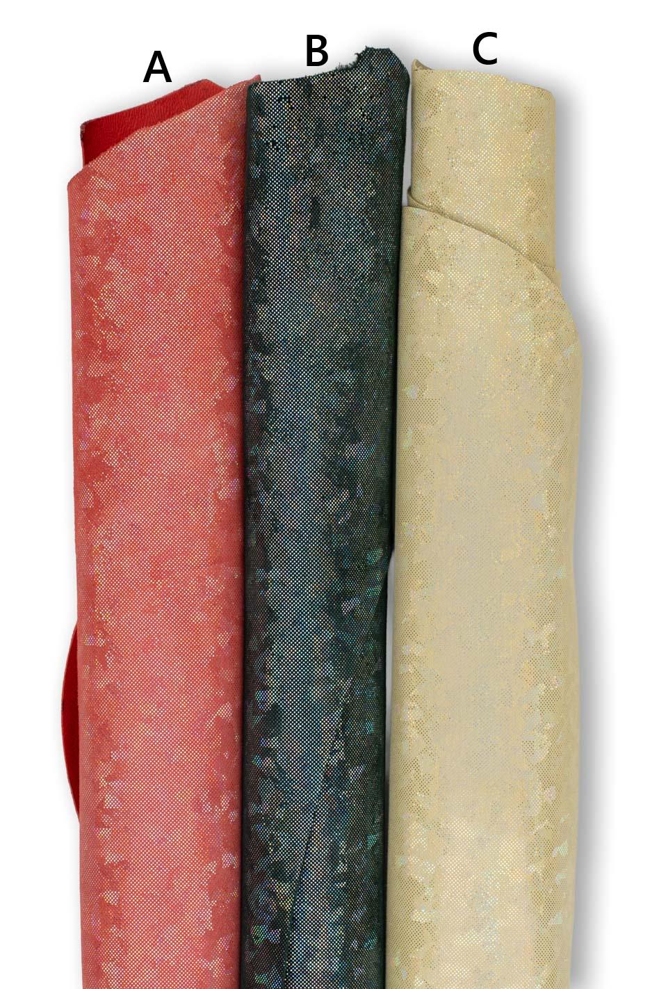 IRIDESCENT METALLIC leather skin, red - blue - light gold bright goatskin, soft hide for crafters B19228-MT(st) La Garzarara