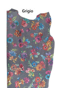 FLORAL print on suede leather skin, MULTICOLOR flower textured goatskin, hide for hobbyists B19240-ST La Garzarara