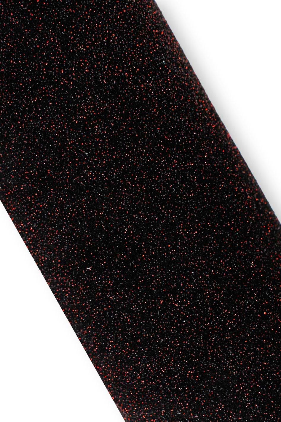 Black suede calfskin with red glitter - soft metallic leather skin, bright thick material ideal for DIY projects B19563-MT La Garzarara