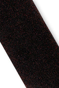 Black suede calfskin with red glitter - soft metallic leather skin, bright thick material ideal for DIY projects B19563-MT La Garzarara