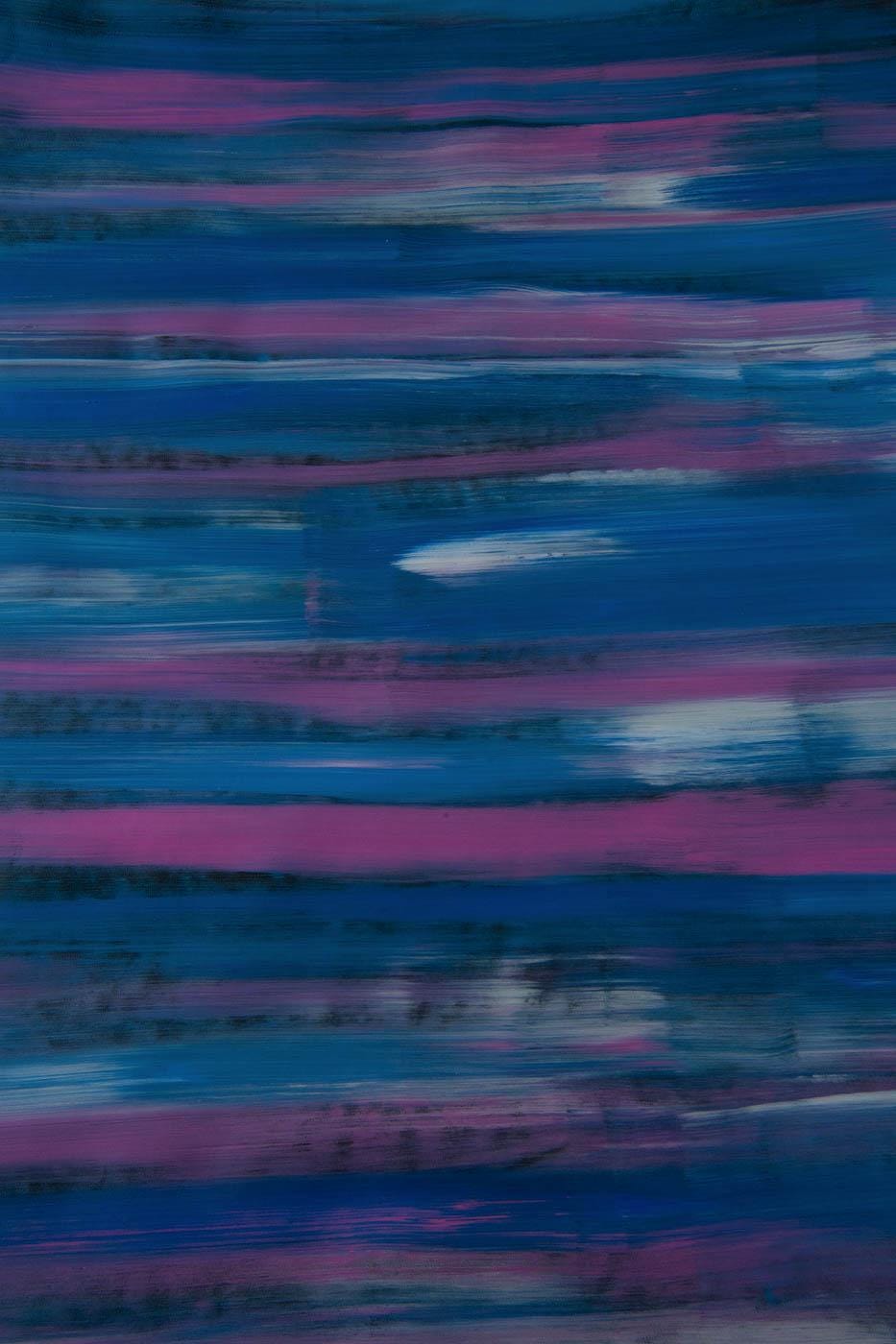 Brush Stroke paint Leather skin, blue - pink - white decorated on skin, unique hide for diy B19156-DM La Garzarara