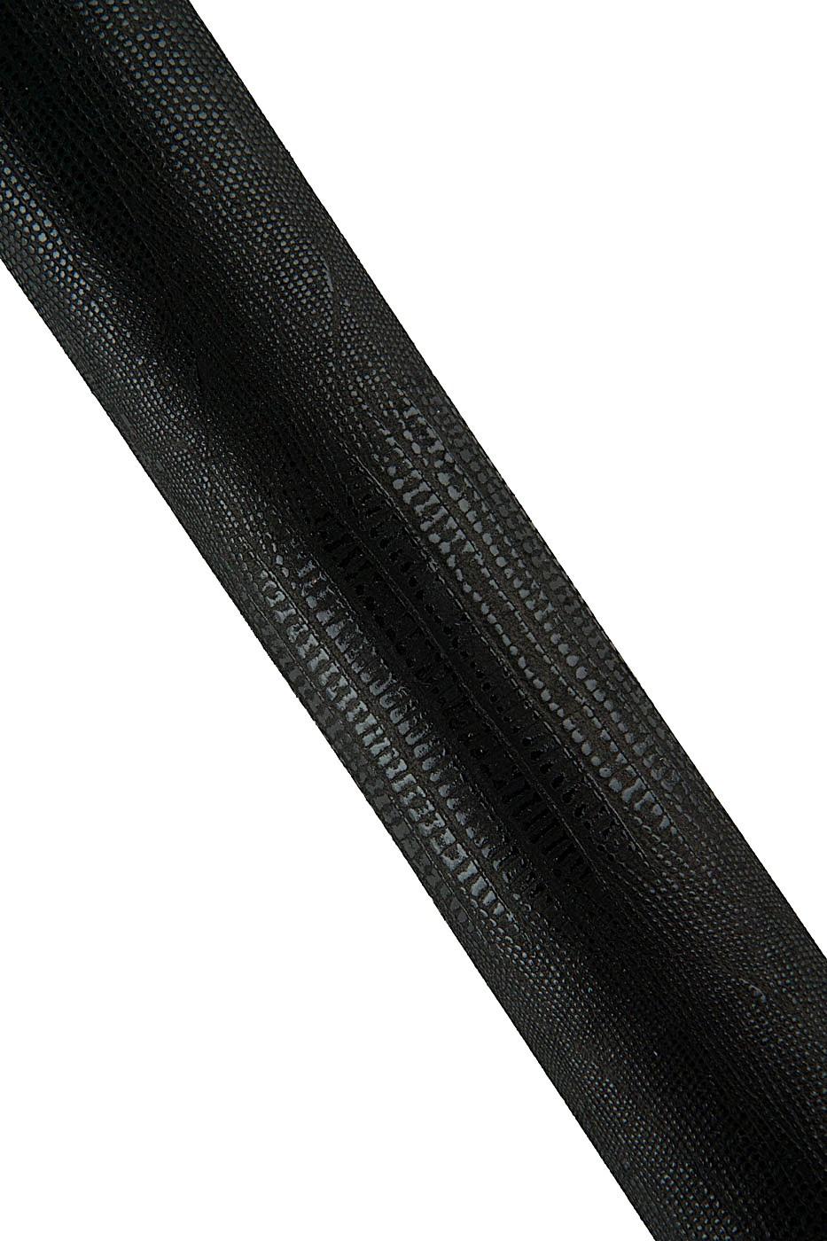 Black Printed LIZARD leather skin, glossy Tejus Pattern, Thin textured thin hide for hobbyists 0.5 - 0.6 mm B19194-TB La Garzarara