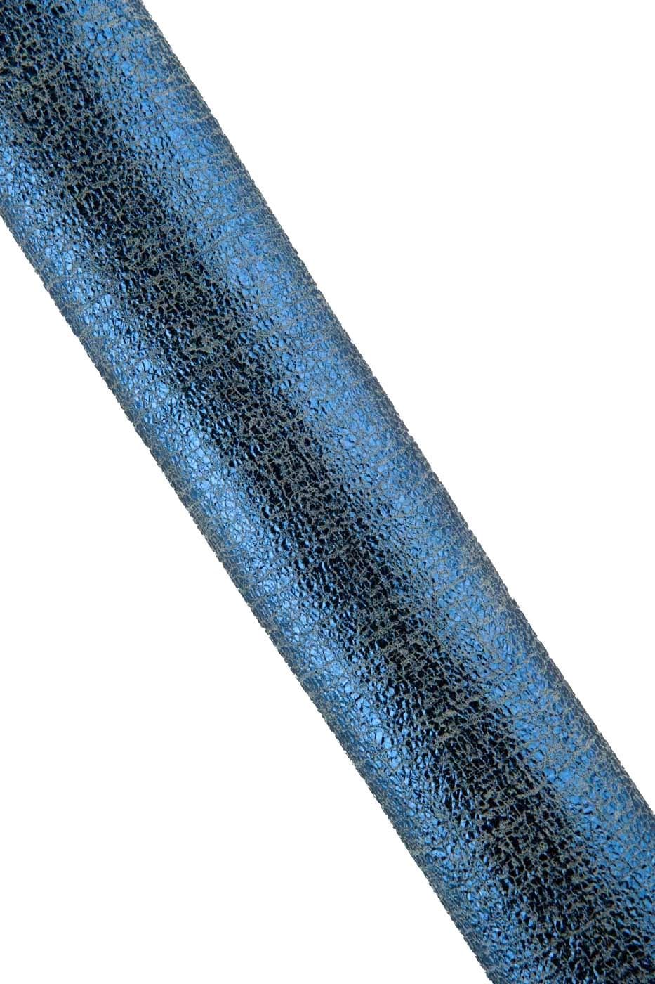 Blue textured leather skin, METALLIC washed goatskin, soft sparkle hide, 1.1 - 1.3 mm for diy projects B18848- MT(st) La Garzarara