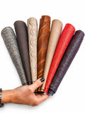 Textured Leather Scraps, Embossed Craft Leather, Assorted Luxury OFFCUTS, Renmants exotic Patterns 0.5 kg B1520-RC La Garzarara