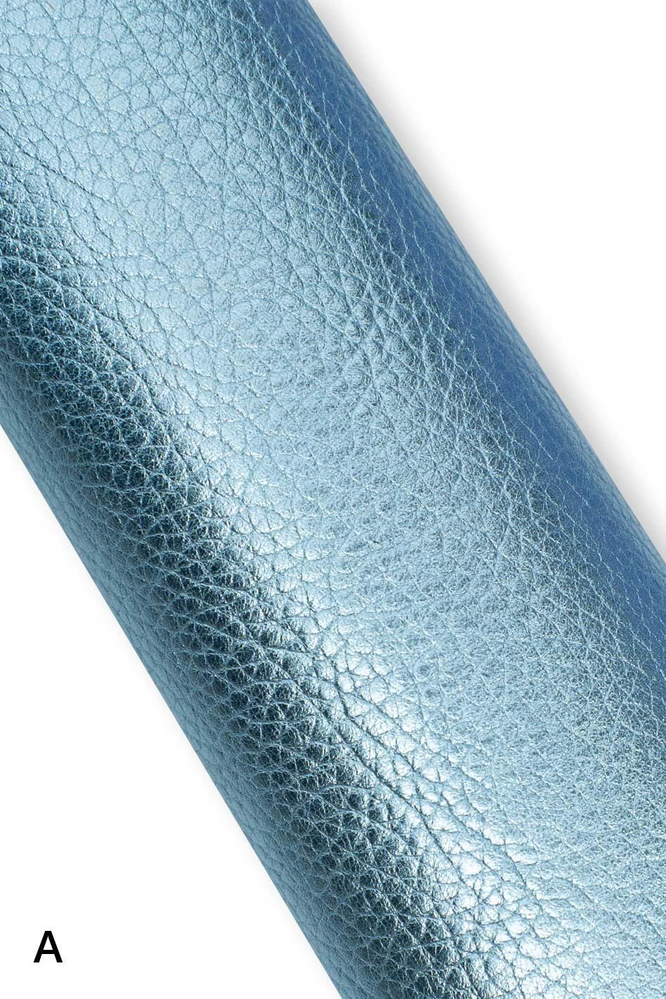 Metallic Pebbled Leather, Pearl Finish Genuine Leather Hide, Blue, Lilac, Aqua, Teal & Purple skin B19229-MT La Garzarara