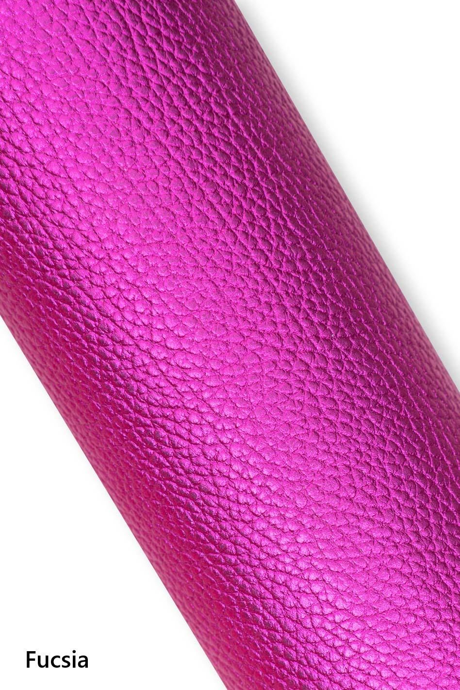 Metallic Pink Red Leather Hides, Copper, Fuchsia & Rose Gold sparkly Italian skin, pebble grain printed leather B19228-MT La Garzarara
