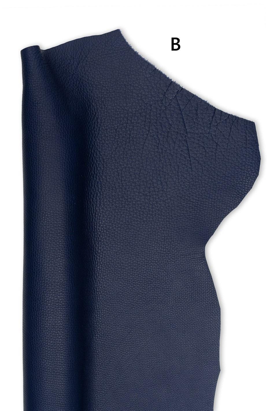 Fine Pebble GRAIN leather hides, petrolium green supple matt cowhide, natural fine grain calf skin for crafting B19246-TU La Garzarara