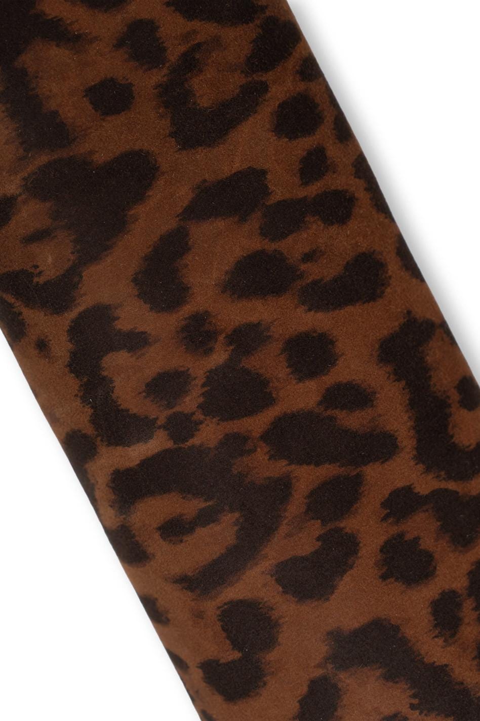 LEOPARD textured leather skin, brown SUEDE goatskin with black cheetah print, animal pettern on soft hide B18795-ST La Garzarara