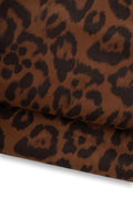LEOPARD textured leather skin, brown SUEDE goatskin with black cheetah print, animal pettern on soft hide B18795-ST La Garzarara