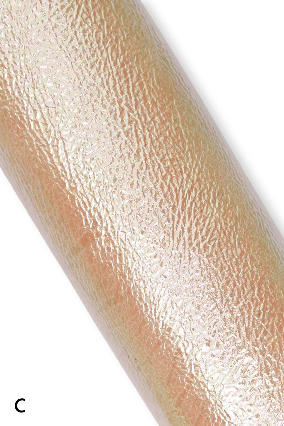 IRIDESCENT METALLIC leather skin, holographic goatskin in different colors, sparkle soft material for crafters B19242-MT La Garzarara