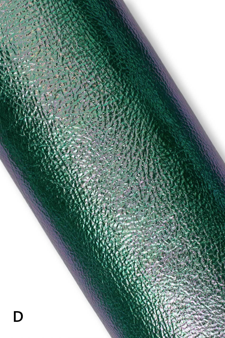 IRIDESCENT METALLIC leather skin, holographic goatskin in different colors, sparkle soft material for crafters B19242-MT La Garzarara