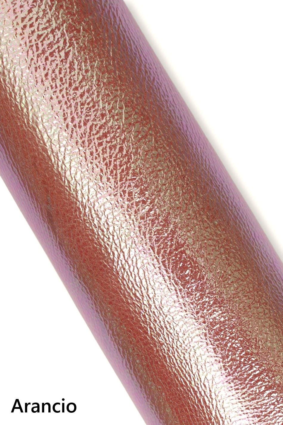 HOLOGRAPHIC METALLIC leather skin, iridescent bright goatskin in different colors, sparkle soft material for crafters B19243-MT La Garzarara