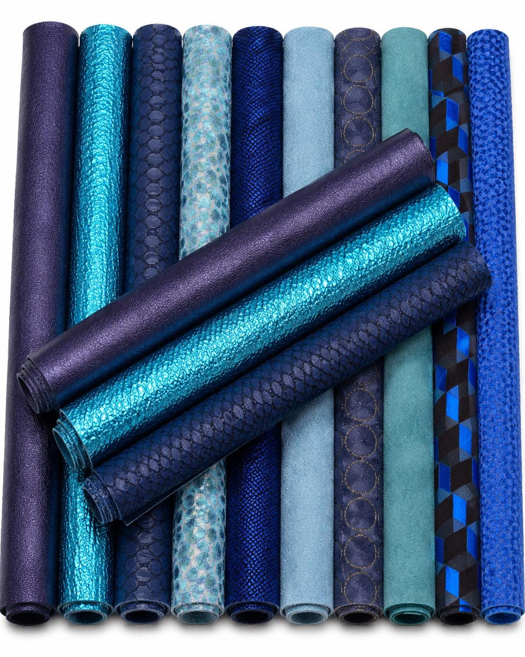 Aqua to Turquoise Leather Scraps, Light Blue and Teal Remnants, Random Offcuts for Crafts 6x5"/15x12 cm 10x8"/25x20 cm PREMIUM4