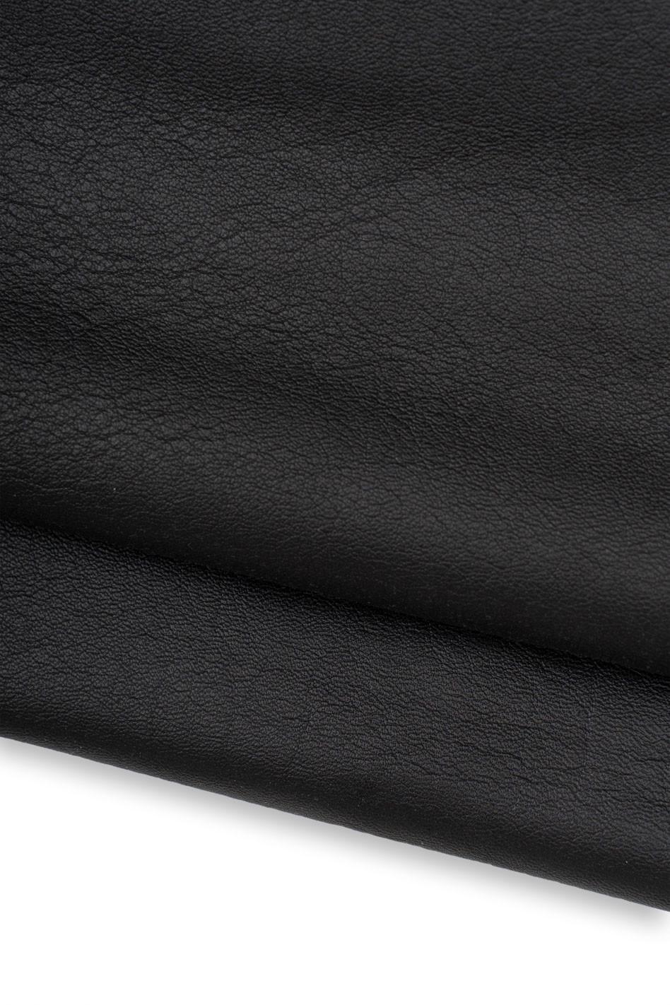 Black Matte Lambskin Leather Skin, Soft Italian Garment Leather, Luxury Lamb Leather Skin, B18793-TB La Garzarara