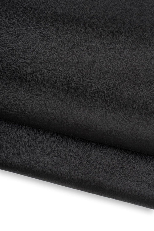 Black Matte Lambskin Leather Skin, Soft Italian Garment Leather, Luxury Lamb Leather Skin, B18793-TB La Garzarara